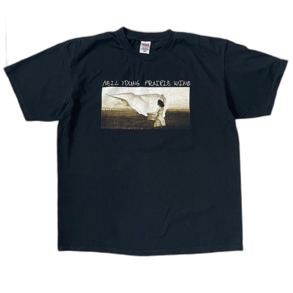 Vintage Y2K Neil Young Prairie Wind Tour Concert Shirt Size XL